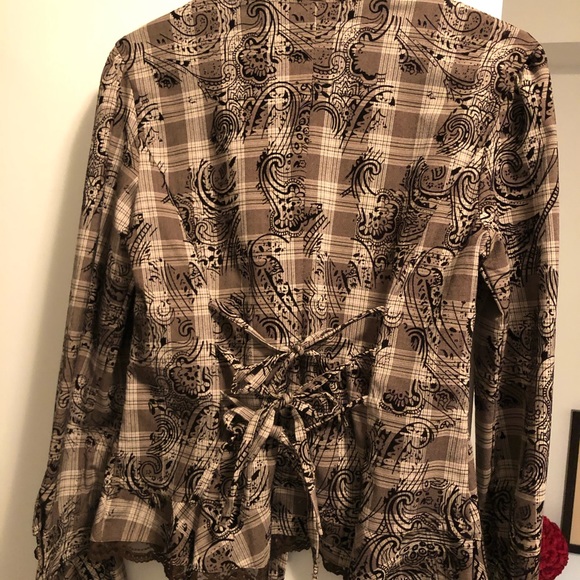 Svetlana Brown and Black Blouse - Picture 2 of 2